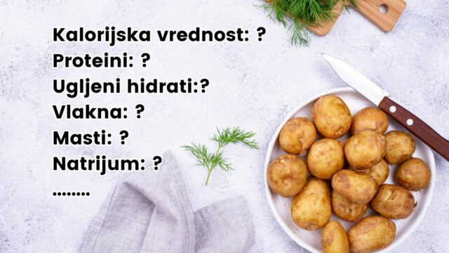 Nutritivne i kalorijske vrednosti krompira (2)