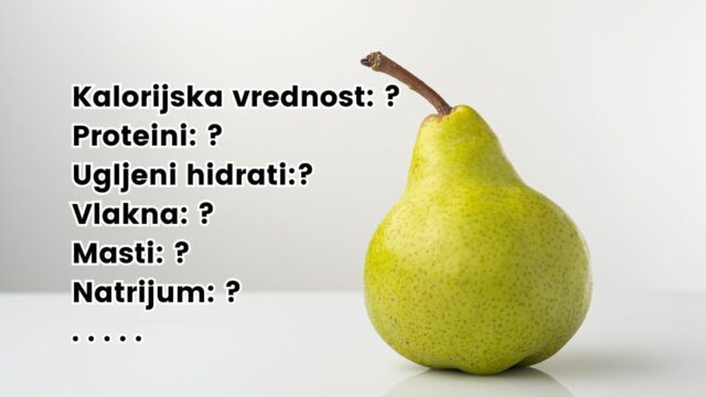 Nutritivne i kalorijske vrednosti kruške